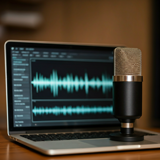 Studio microphone with voice analysis software